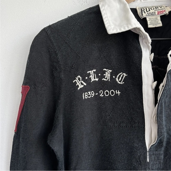 Ralph Lauren Rugby 2004 Polo Long Sleeve Shirt Medium Crest Embroidered Vintage - Picture 4 of 11
